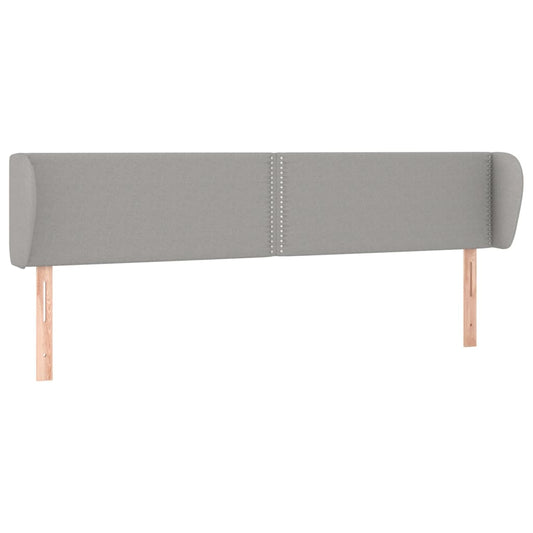 Čelo Postele Typu Ušák Světle Šedé 183X23X78/88 Cm Textil