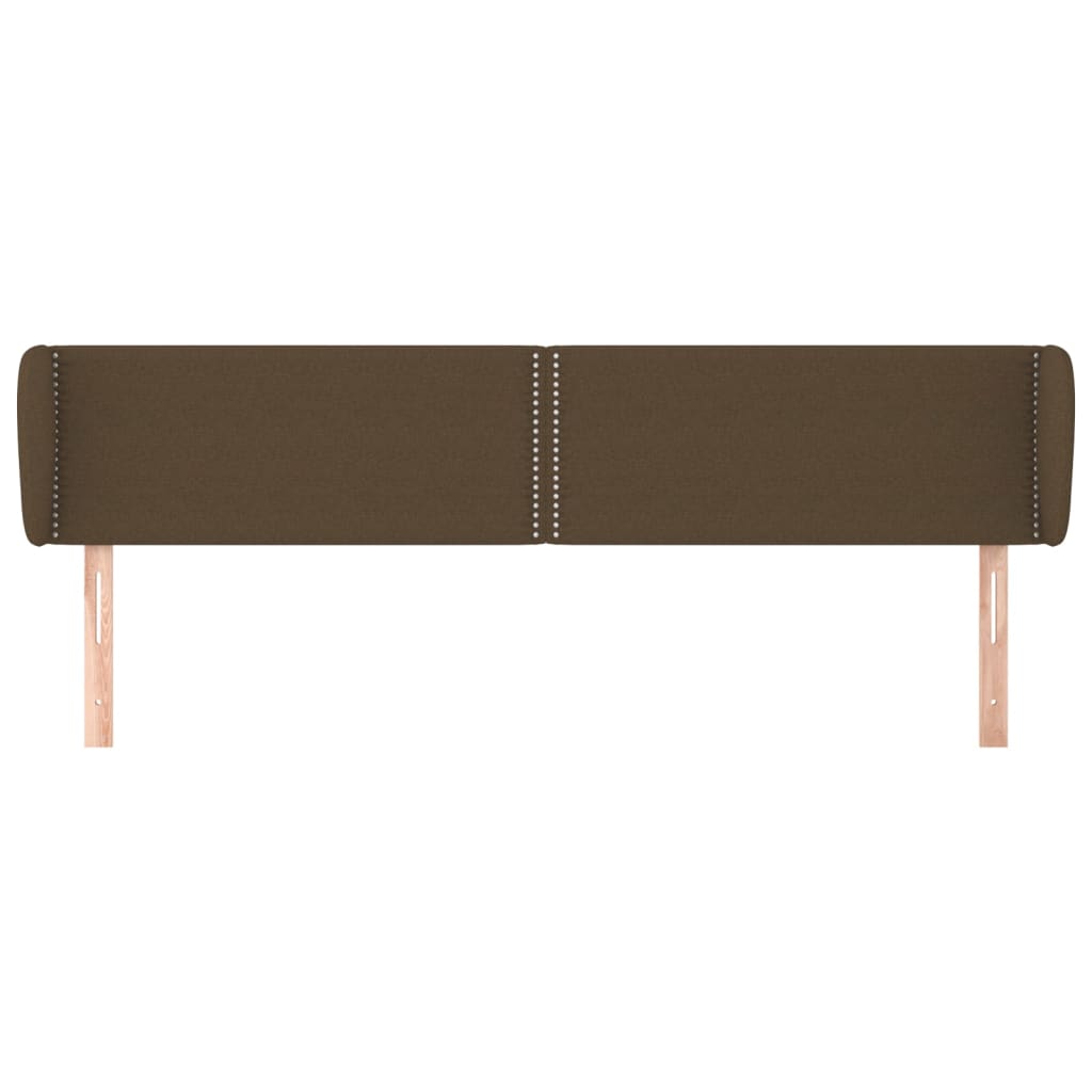 Čelo Postele Typu Ušák Tmavě Hnědé 183X23X78/88 Cm Textil