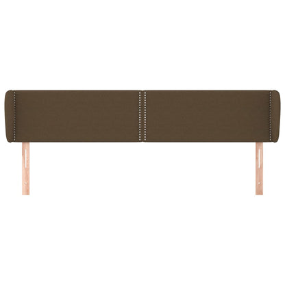 Čelo Postele Typu Ušák Tmavě Hnědé 183X23X78/88 Cm Textil