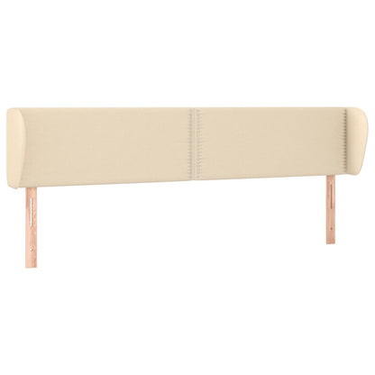 Čelo Postele Typu Ušák Krémové 183X23X78/88 Cm Textil