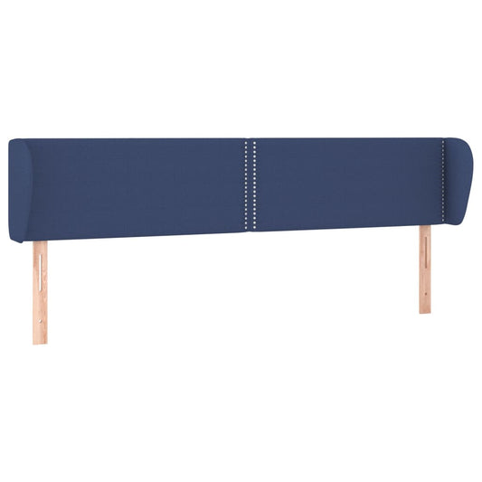 Čelo Postele Typu Ušák Modré 183X23X78/88 Cm Textil