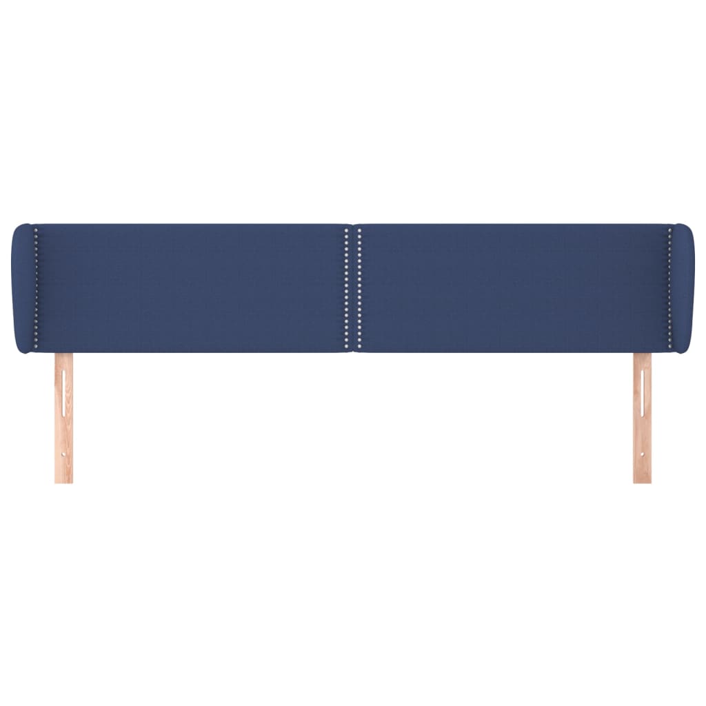 Čelo Postele Typu Ušák Modré 183X23X78/88 Cm Textil