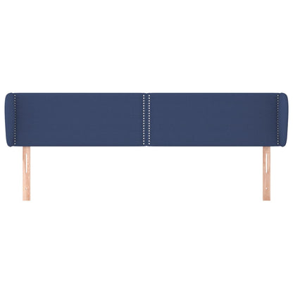 Čelo Postele Typu Ušák Modré 183X23X78/88 Cm Textil