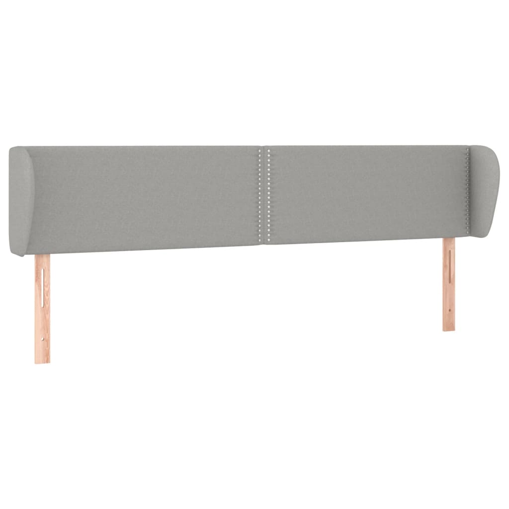 Čelo Postele Typu Ušák Světle Šedé 203X23X78/88 Cm Textil