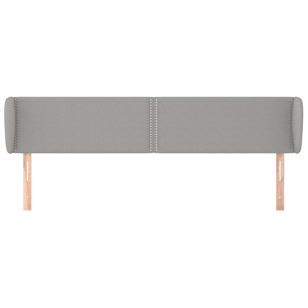Čelo Postele Typu Ušák Světle Šedé 203X23X78/88 Cm Textil