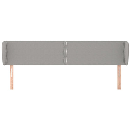Čelo Postele Typu Ušák Světle Šedé 203X23X78/88 Cm Textil