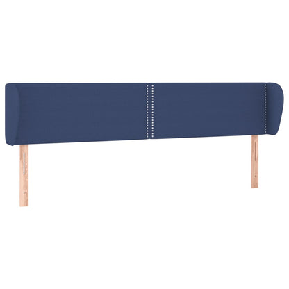 Čelo Postele Typu Ušák Modré 203X23X78/88 Cm Textil