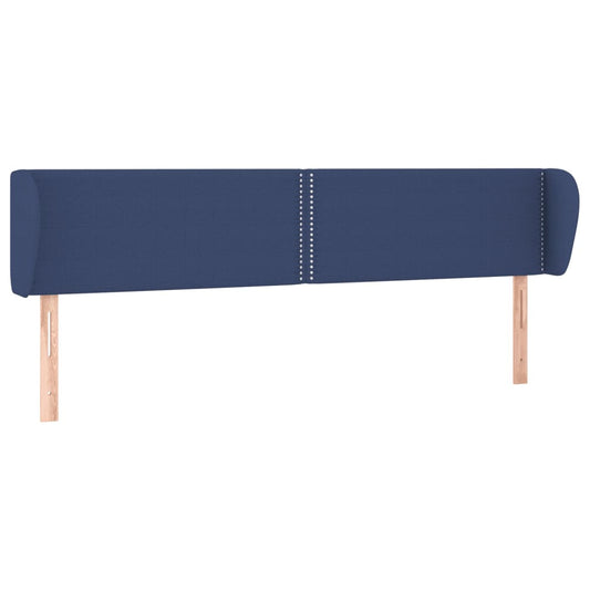 Čelo Postele Typu Ušák Modré 203X23X78/88 Cm Textil