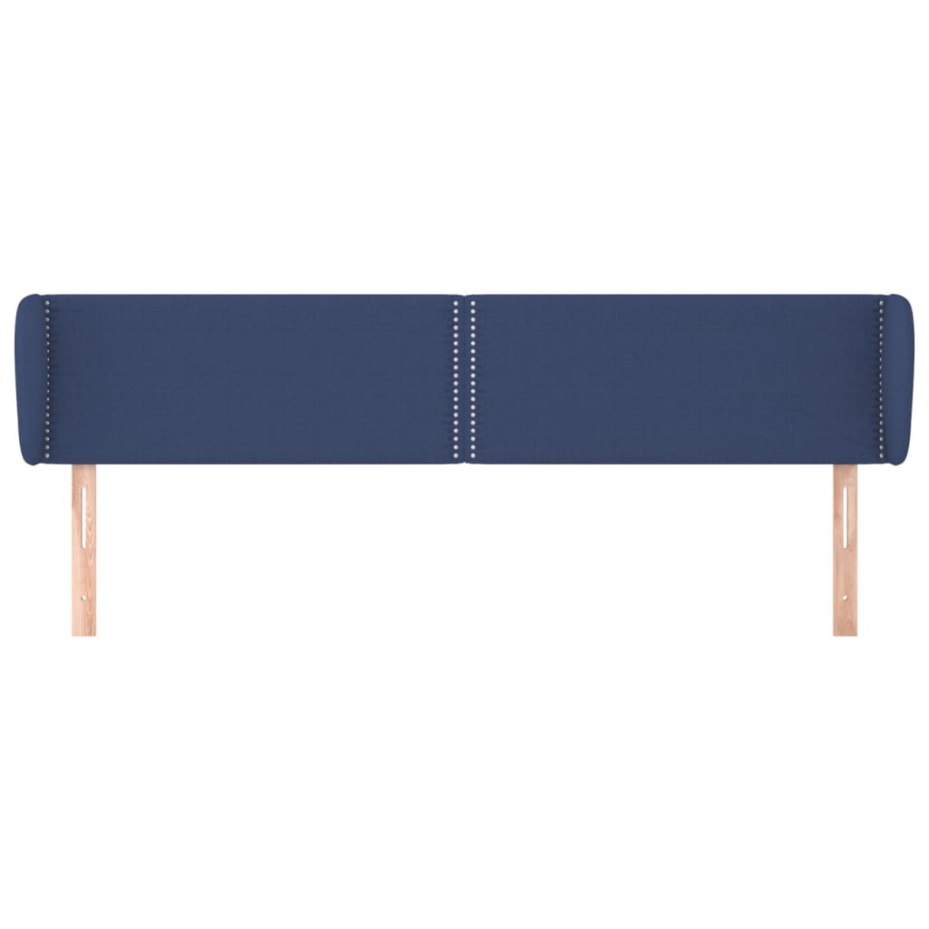 Čelo Postele Typu Ušák Modré 203X23X78/88 Cm Textil