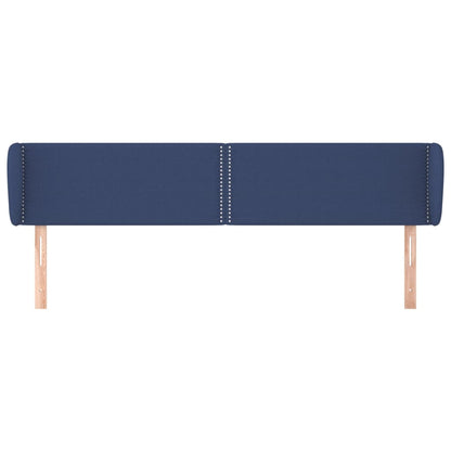 Čelo Postele Typu Ušák Modré 203X23X78/88 Cm Textil