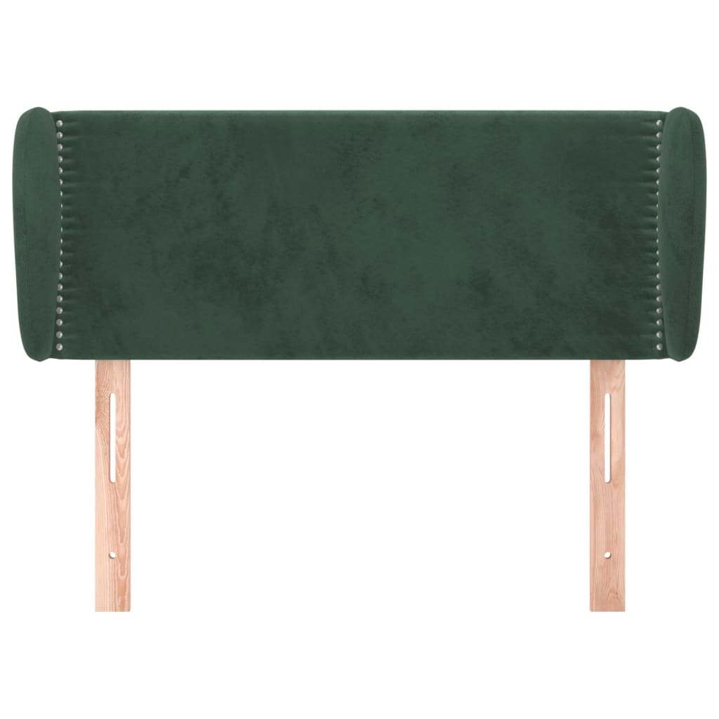 Čelo Postele Typu Ušák Tmavě Zelené 83X23X78/88 Cm Samet