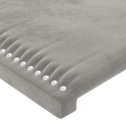 Čelo Postele Typu Ušák Světle Šedé 93X23X78/88 Cm Samet