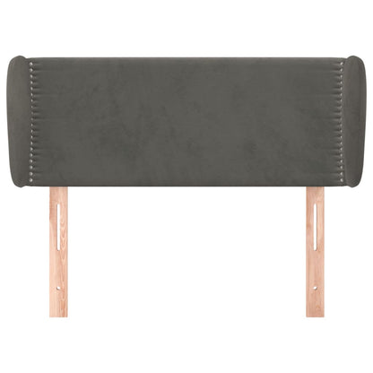 Čelo Postele Typu Ušák Tmavě Šedé 103X23X78/88 Cm Samet