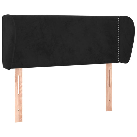 Čelo Postele Typu Ušák Černé 103X23X78/88 Cm Samet