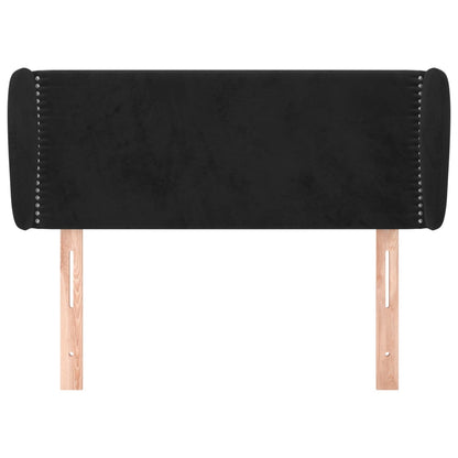 Čelo Postele Typu Ušák Černé 103X23X78/88 Cm Samet