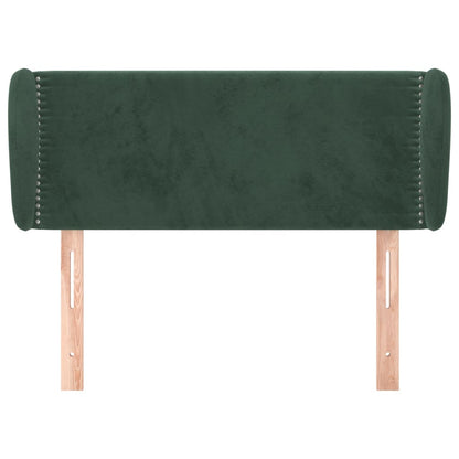 Čelo Postele Typu Ušák Tmavě Zelené 103X23X78/88 Cm Samet