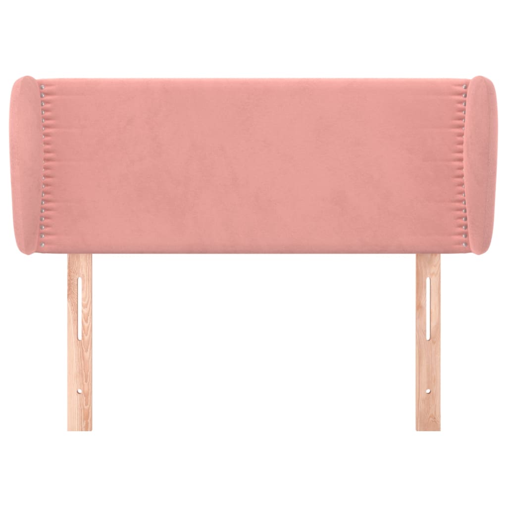 Čelo Postele Typu Ušák Růžová 103X23X78/88 Cm Samet