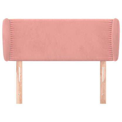 Čelo Postele Typu Ušák Růžová 103X23X78/88 Cm Samet