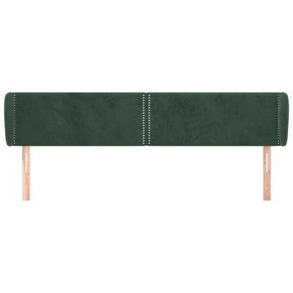 Čelo Postele Typu Ušák Tmavě Zelené 183X23X78/88 Cm Samet