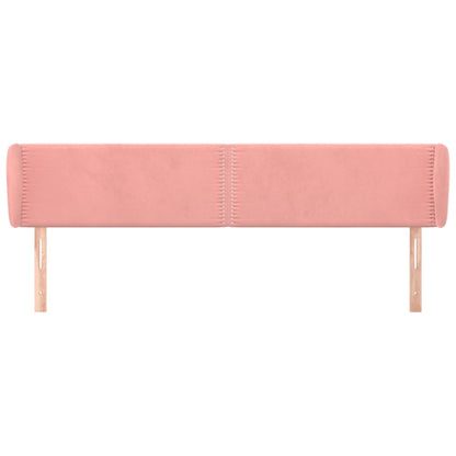Čelo Postele Typu Ušák Růžová 183X23X78/88 Cm Samet