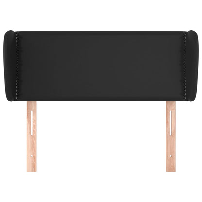 Čelo Postele Typu Ušák Černé 83X23X78/88 Cm Umělá Kůže