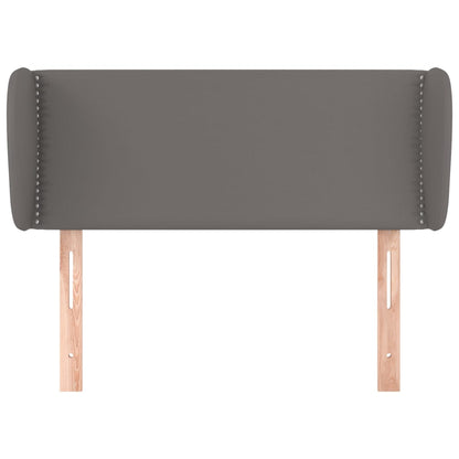 Čelo Postele Typu Ušák Šedá 83X23X78/88 Cm Umělá Kůže