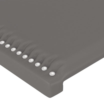 Čelo Postele Typu Ušák Šedá 83X23X78/88 Cm Umělá Kůže