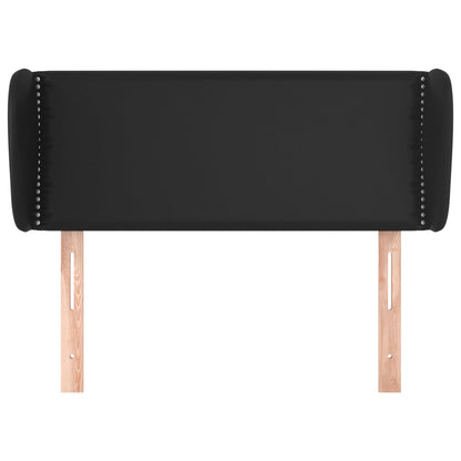 Čelo Postele Typu Ušák Černé 93X23X78/88 Cm Umělá Kůže