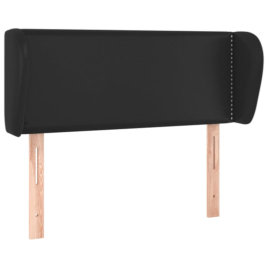 Čelo Postele Typu Ušák Černé 103X23X78/88 Cm Umělá Kůže