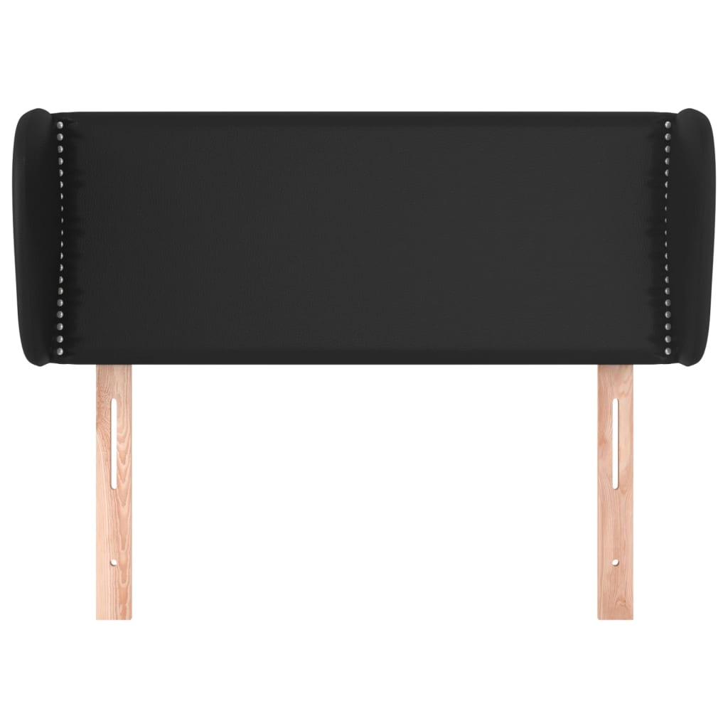 Čelo Postele Typu Ušák Černé 103X23X78/88 Cm Umělá Kůže