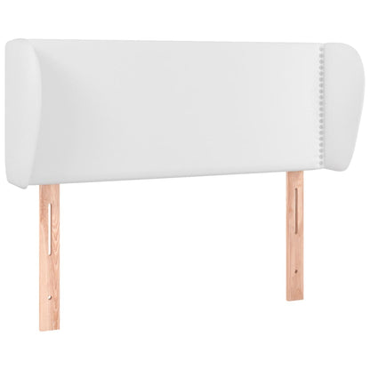 Čelo Postele Typu Ušák Bílá 103X23X78/88 Cm Umělá Kůže