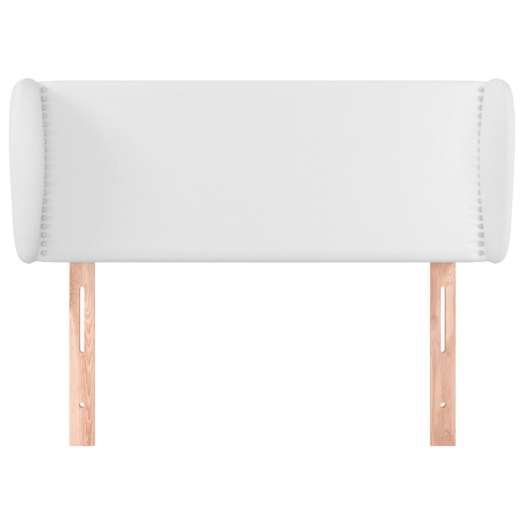Čelo Postele Typu Ušák Bílá 103X23X78/88 Cm Umělá Kůže