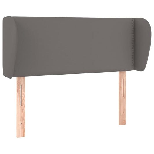 Čelo Postele Typu Ušák Šedá 103X23X78/88 Cm Umělá Kůže