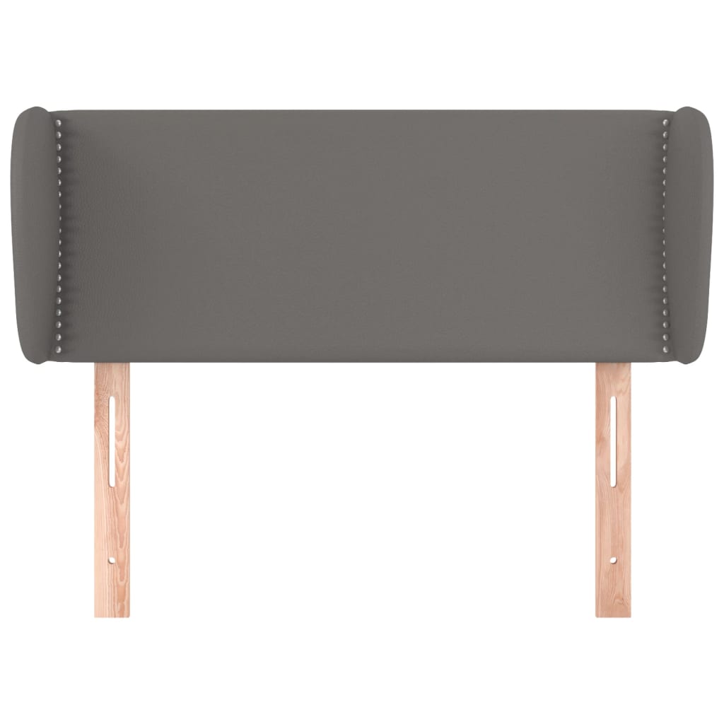 Čelo Postele Typu Ušák Šedá 103X23X78/88 Cm Umělá Kůže