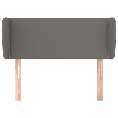 Čelo Postele Typu Ušák Šedá 103X23X78/88 Cm Umělá Kůže