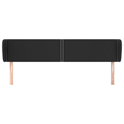 Čelo Postele Typu Ušák Černé 183X23X78/88 Cm Umělá Kůže