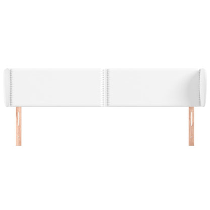 Čelo Postele Typu Ušák Bílá 203X23X78/88 Cm Umělá Kůže