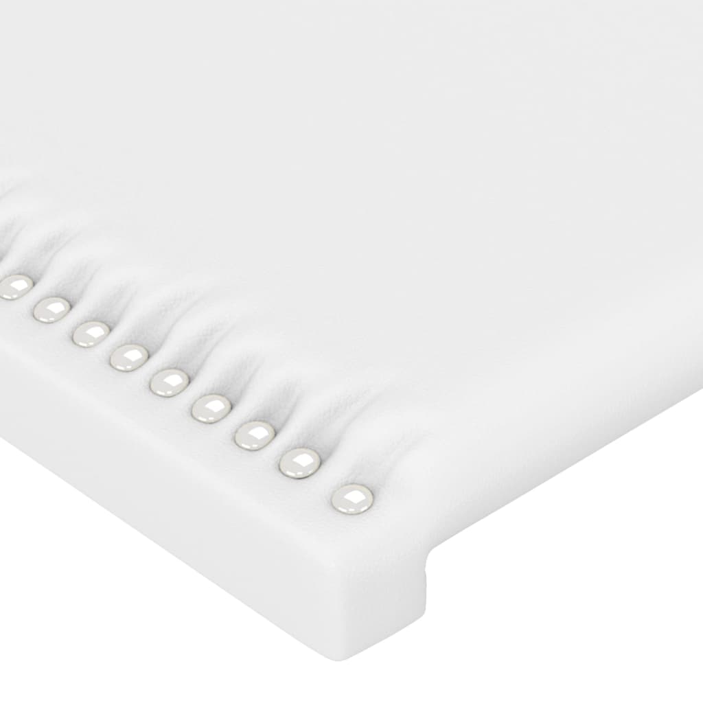 Čelo Postele Typu Ušák Bílá 203X23X78/88 Cm Umělá Kůže