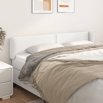 Čelo Postele Typu Ušák Bílá 203X23X78/88 Cm Umělá Kůže