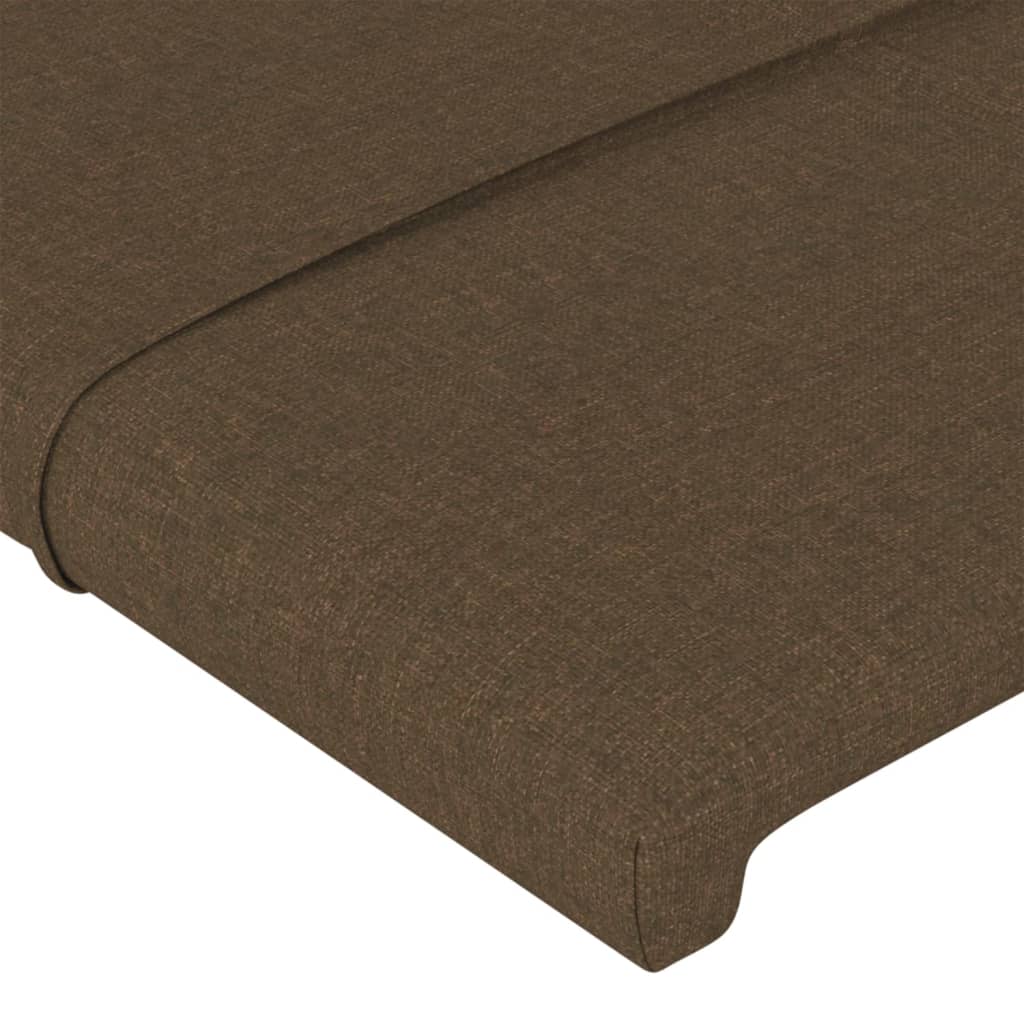 Čelo Postele Typu Ušák Tmavě Hnědé Textil