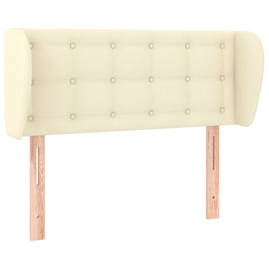 Čelo Postele Typu Ušák Krémové 93X23X78/88 Cm Umělá Kůže