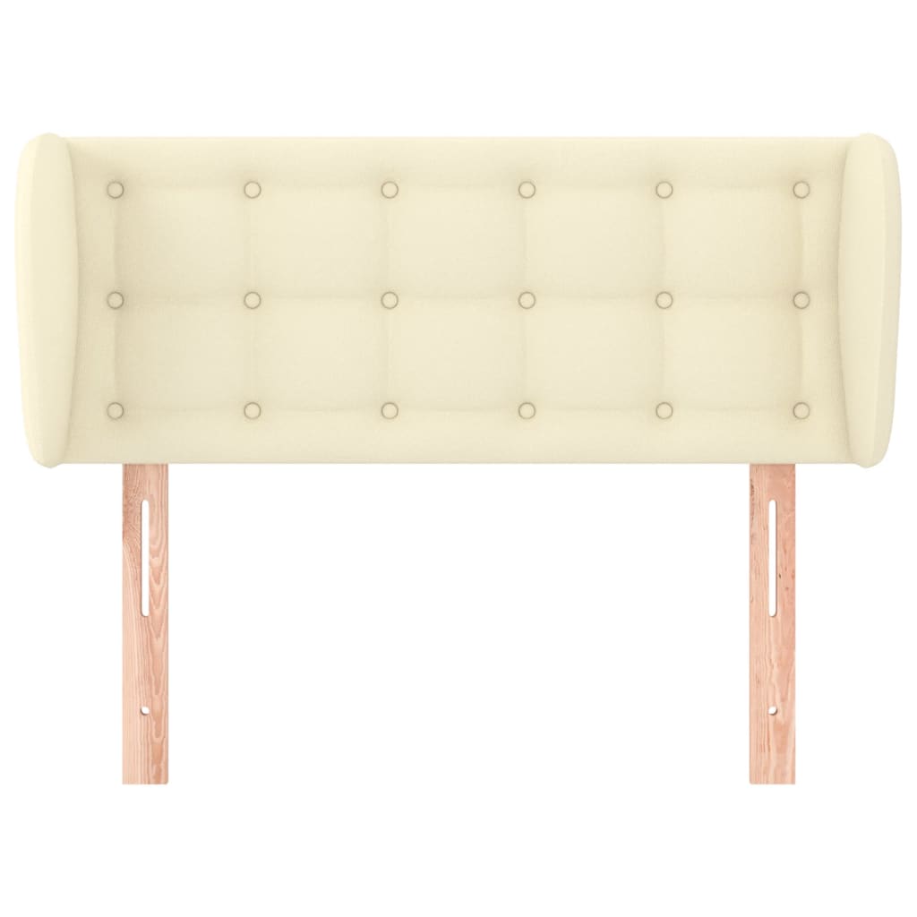 Čelo Postele Typu Ušák Krémové 93X23X78/88 Cm Umělá Kůže