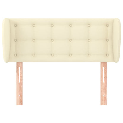 Čelo Postele Typu Ušák Krémové 93X23X78/88 Cm Umělá Kůže
