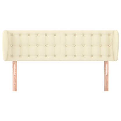 Čelo Postele Typu Ušák Krémové 147X23X78/88 Cm Umělá Kůže