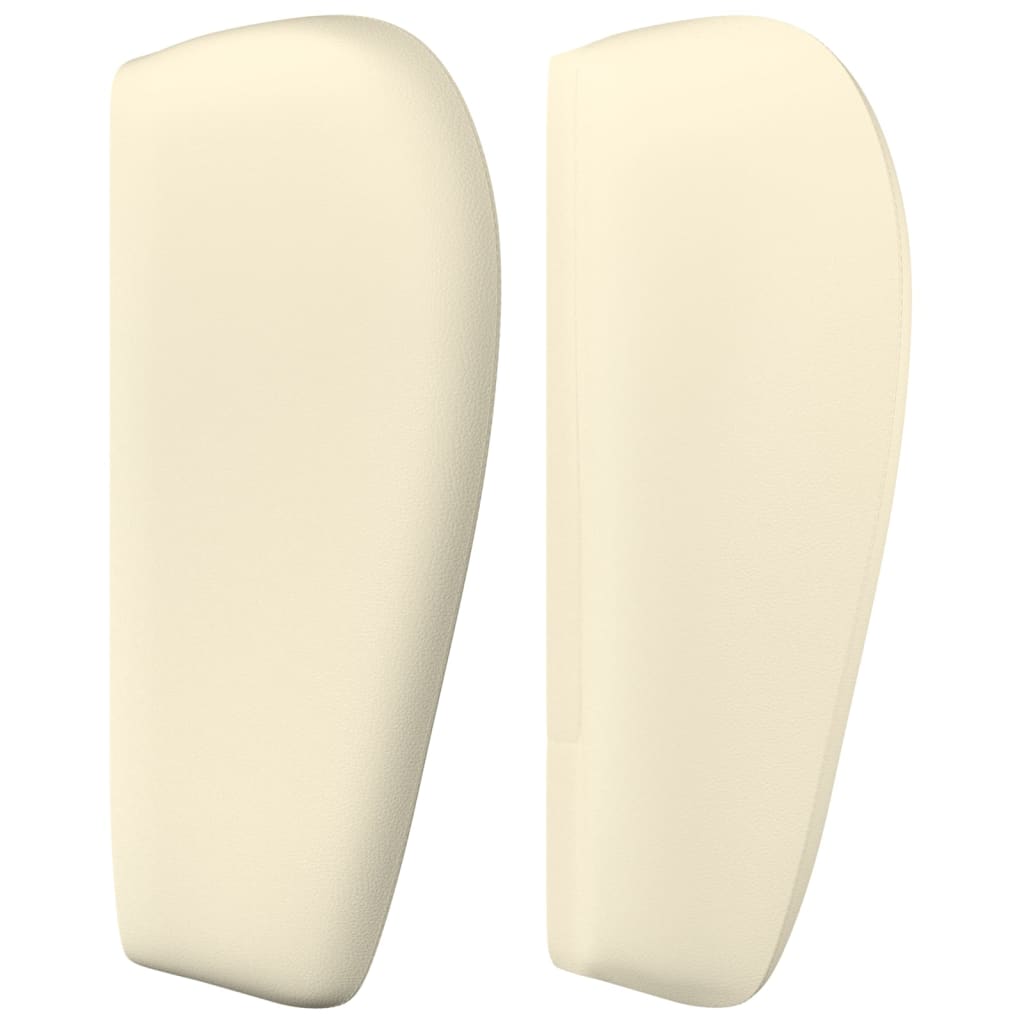 Čelo Postele Typu Ušák Krémové 147X23X78/88 Cm Umělá Kůže