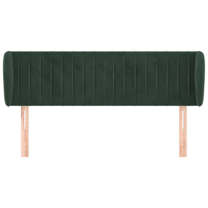Čelo Postele Typu Ušák Tmavě Zelené 147X23X78/88 Cm Samet