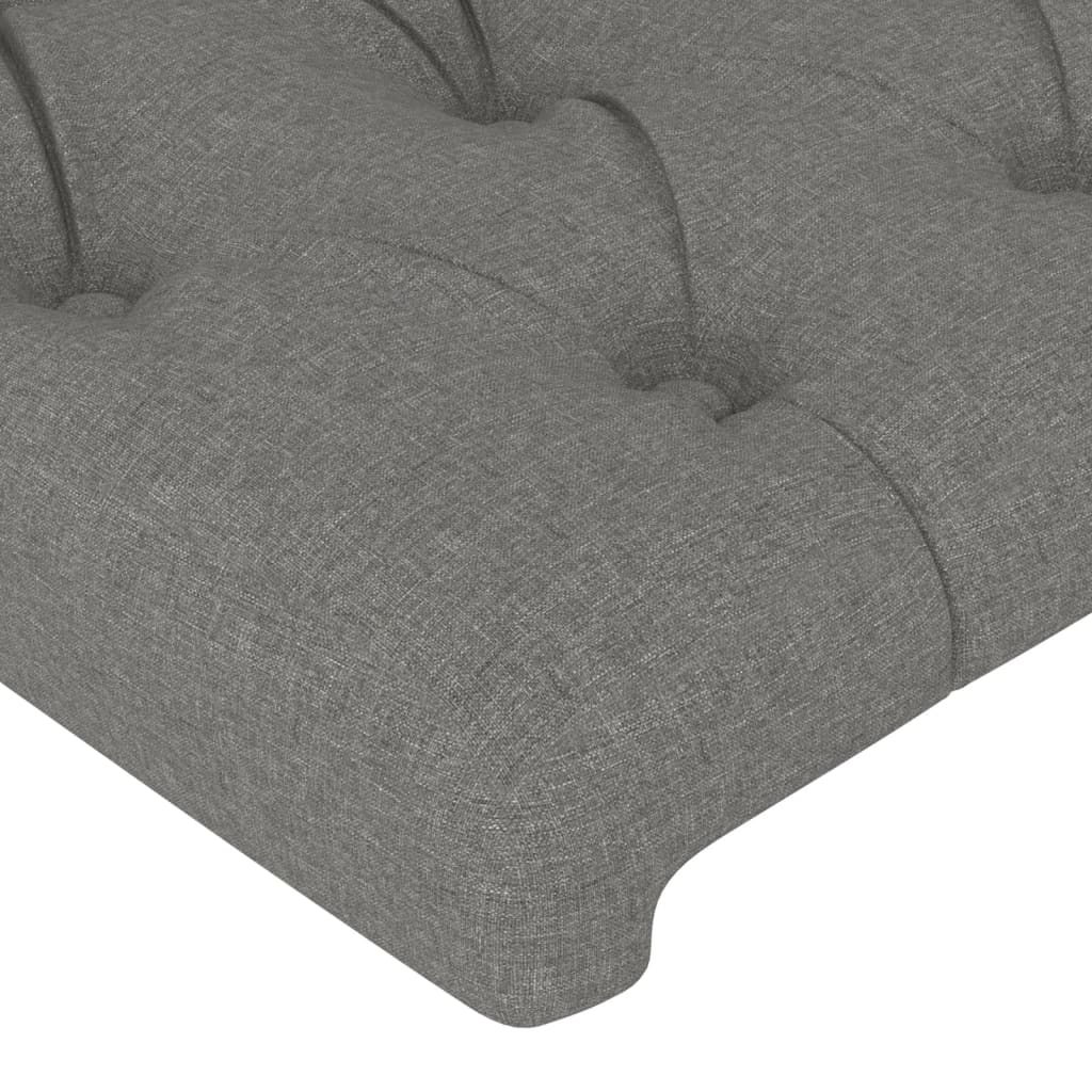 Čelo Postele Typu Ušák Tmavě Šedé Textil Tmavě Šedá