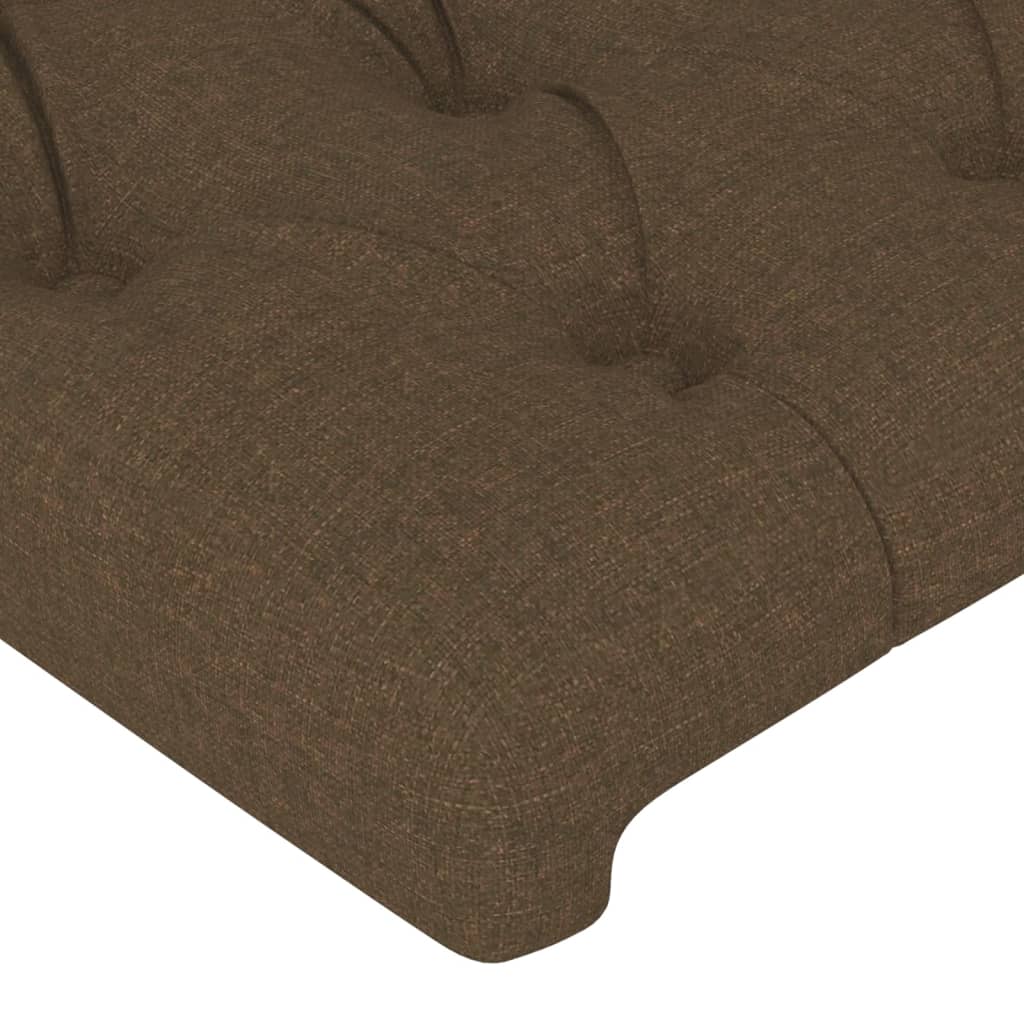 Čelo Postele Typu Ušák Tmavě Hnědé Textil Tmavě Hnědá