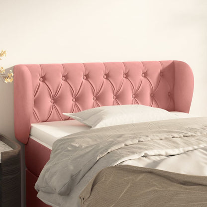 Čelo Postele Typu Ušák Tmavě Modrá Samet
