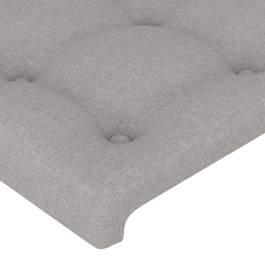 Čelo Postele Typu Ušák Světle Šedé Textil